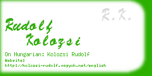 rudolf kolozsi business card